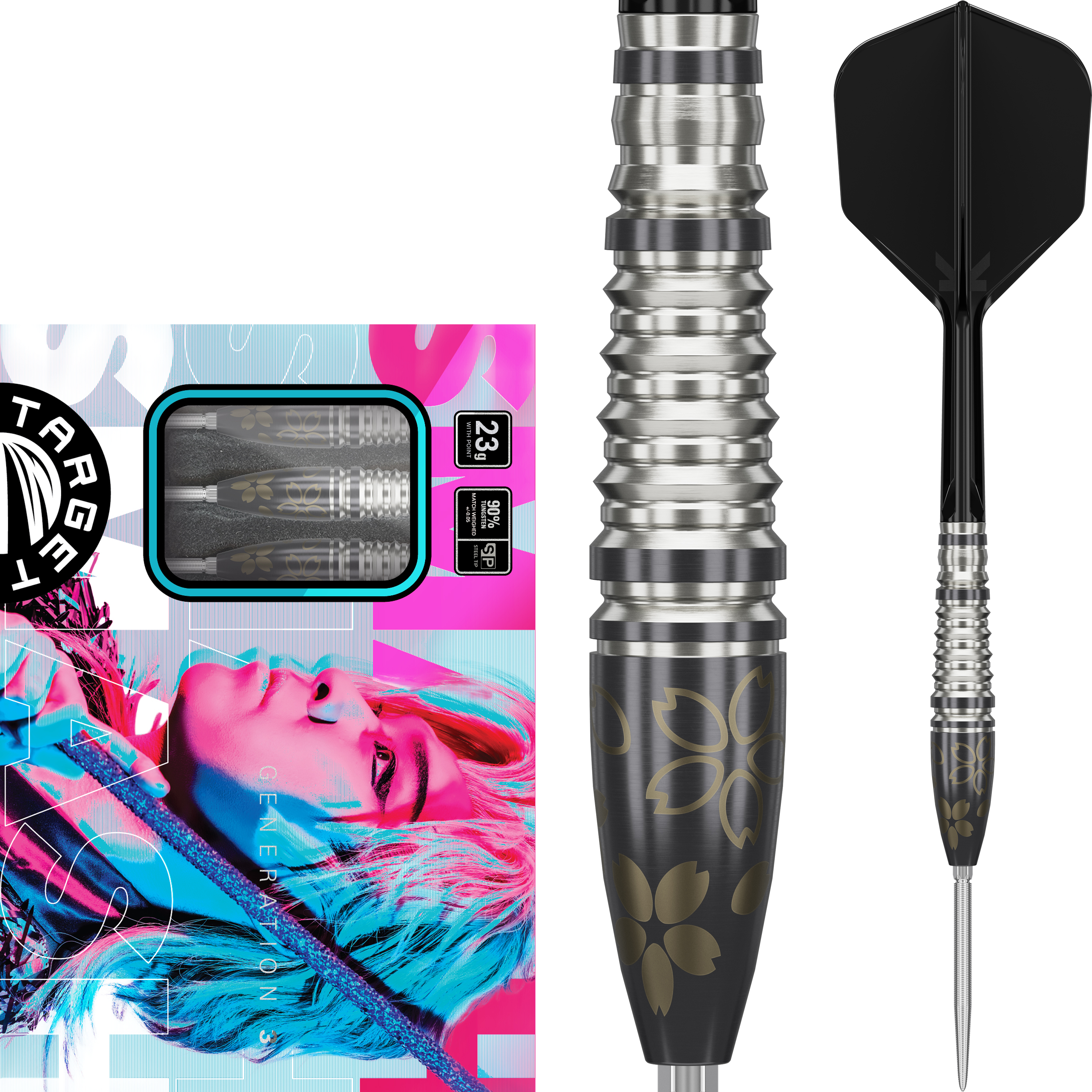 ダーツ SATSUKI FUJIWARA STEEL DARTS DYNASTY A-FLOW RYUSEI TYPE-ZERO STEEL Darts Barrel